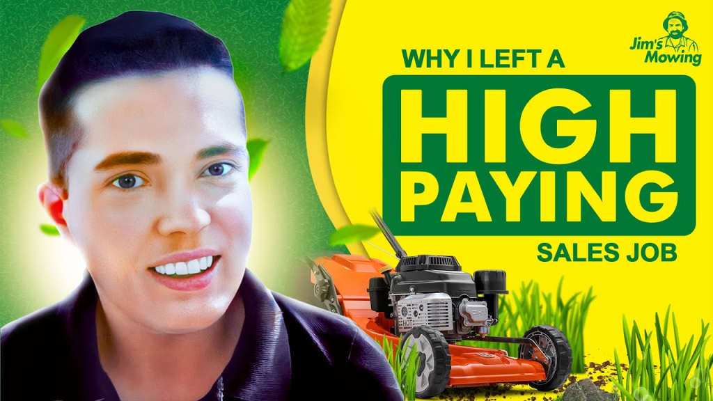 Jack Fredericks, Jim’s Mowing franchisee in Deception Bay, working on a residential lawn in Brisbane’s north side