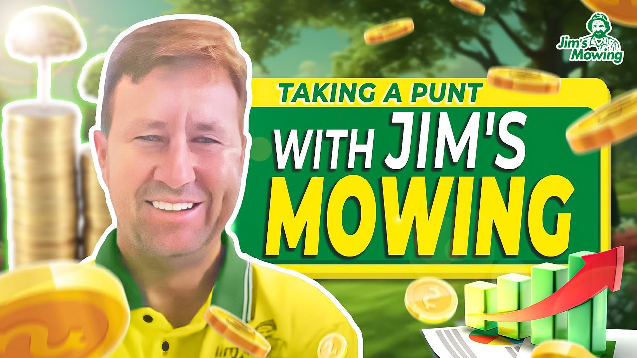 Mark Connick, a Jim’s Mowing franchisee in Perth, WA, explaining how he built a 100-plus-client solo business after leaving building work.
