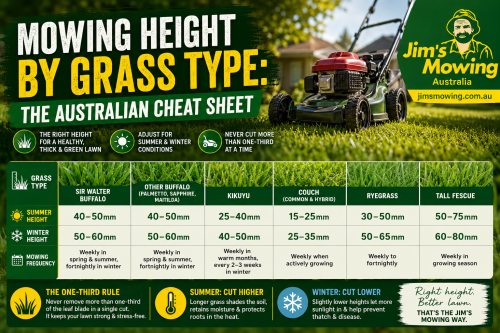 Mowing Height by Grass Type: The Australian Cheat Sheet